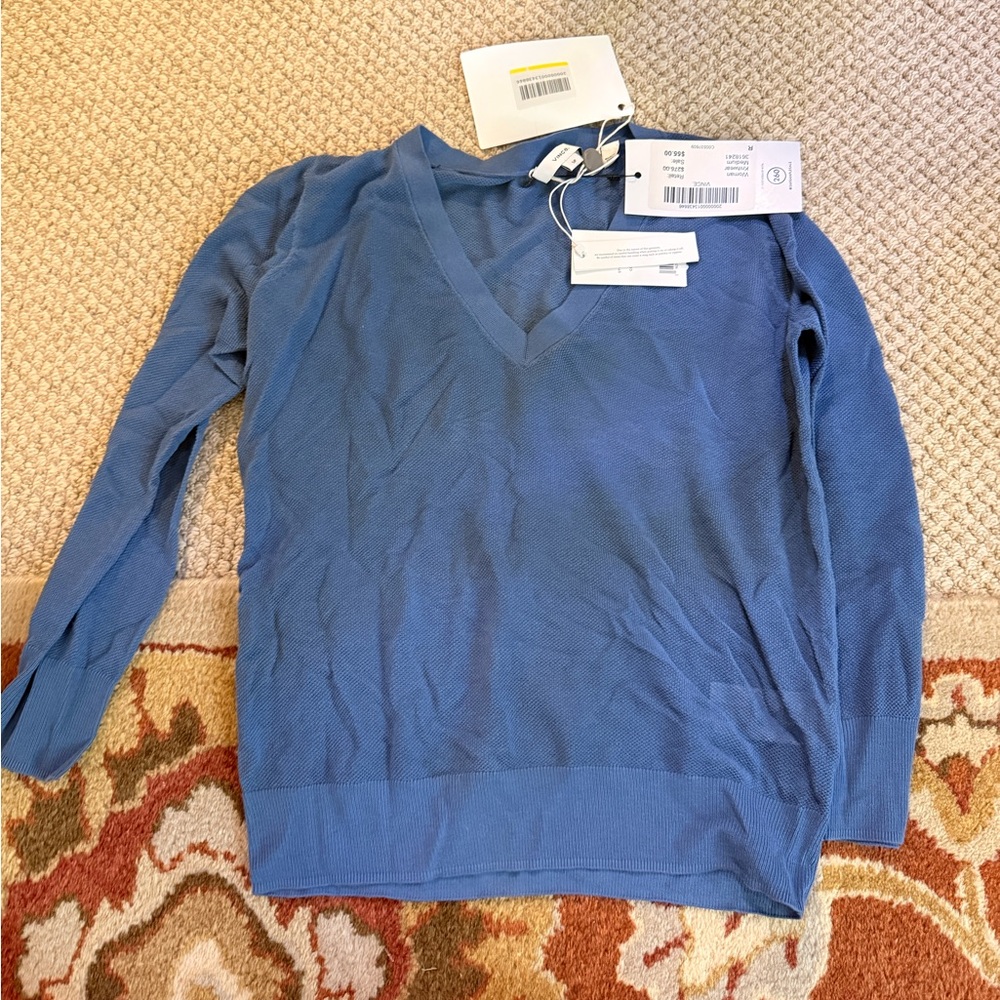NWT Vince mesh blue top